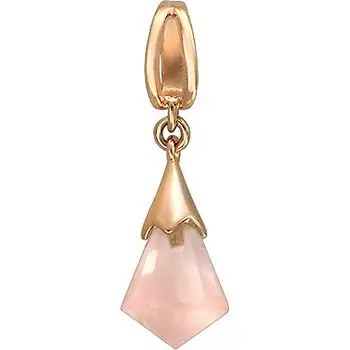 

Esthete pendant drop with quartz in red gold