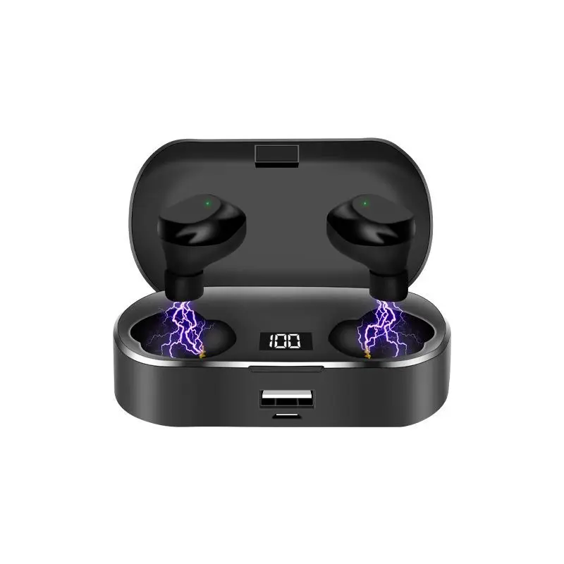 

X36D digital display Bluetooth headset 5.0 large capacity with charging function in-ear TWS sports portable handsfree earphones