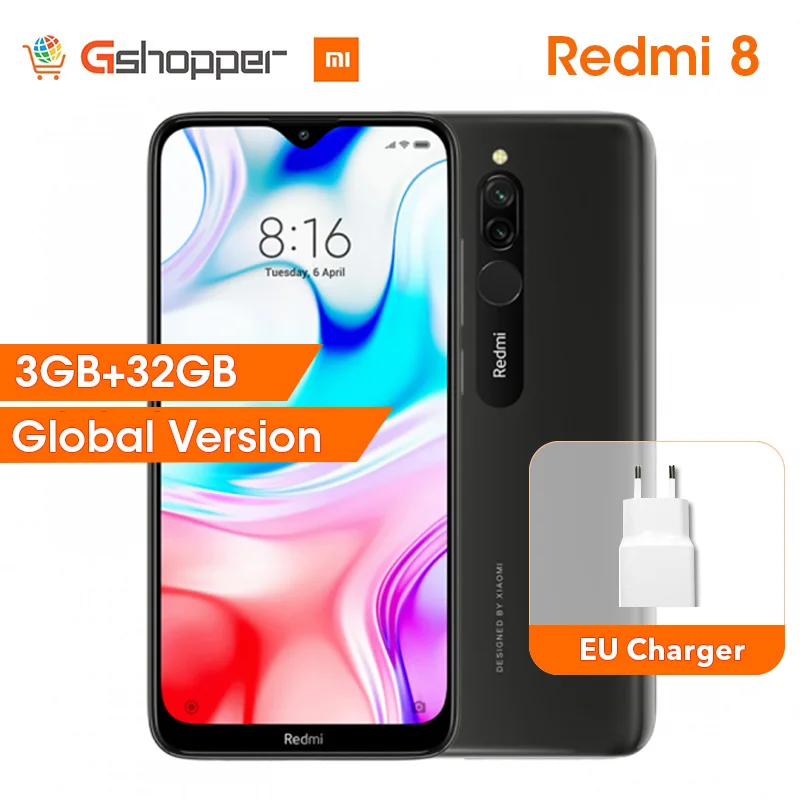  New Global Version Xiaomi Redmi 8 3GB RAM 32GB ROM Mobile Phone Snapdragon 439 Octa Core 12MP Dual 