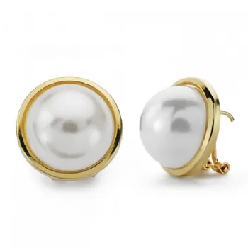 

EARRINGS GOLD PEARL 16X16 OMEGA
