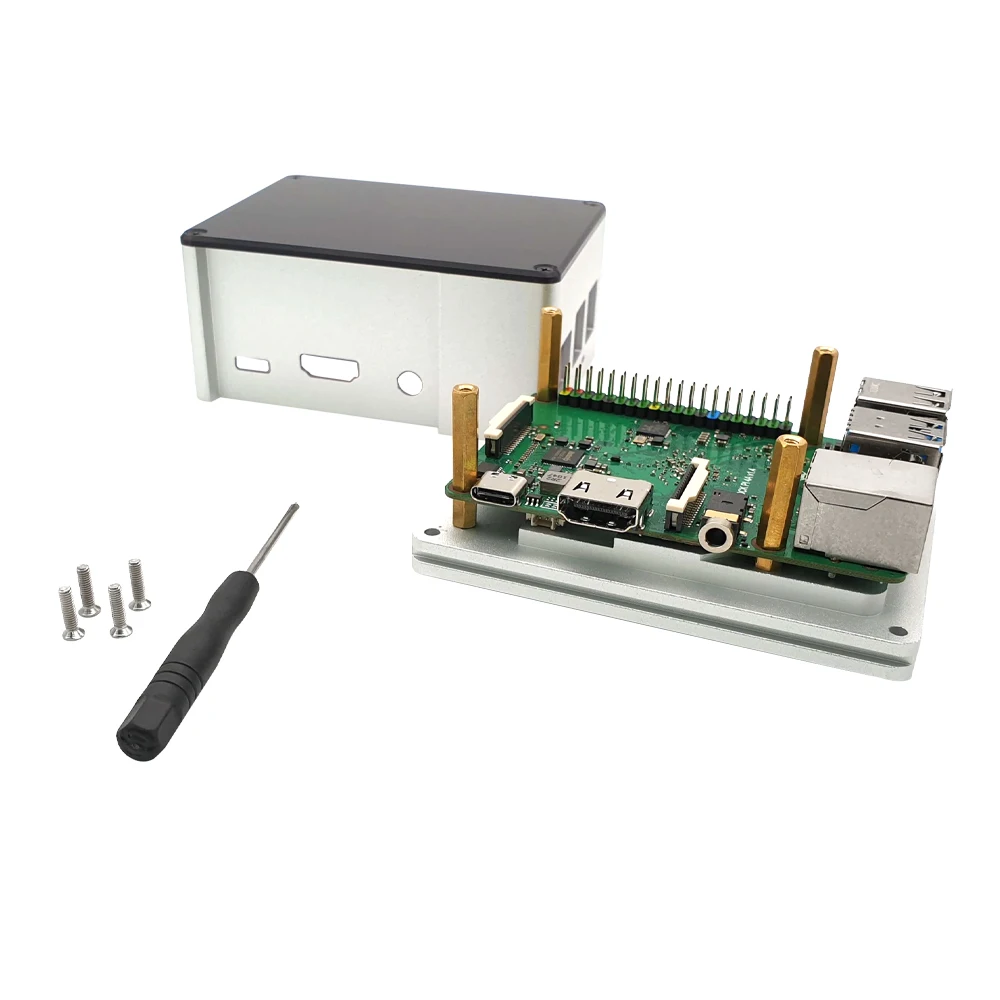 Металлический чехол для Rock Pi 4A/Rock Pi 4B ecoPI PRO LP алюминиевый корпус
