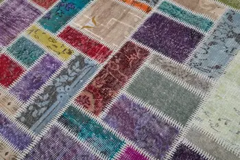 

175x254 Cm Multicolor Handmade Modern Patchwork Rug-6x8 Ft