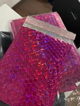 Bolsa de correo de burbujas de 20 piezas, película de aluminio, bolsa de burbuja de radio de oro rosa, bolsa de espuma impermeable, bolsa de embalaje Express, bolsa de vestido grande