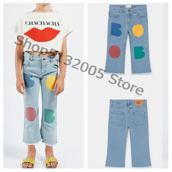 

IN STOCK 2020 Spring and Summer New KID Loose Jeans BC Children's Pants Denim Flared Pants Children's Casual Pants