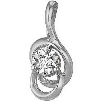 

Master brilliant pendant with 1 white gold diamond