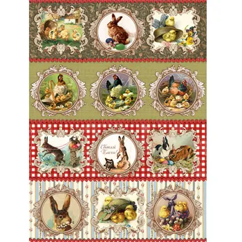 

Rice paper for decoupage craft Premier, A3, 25 g/m, Easter rabbit cp00690
