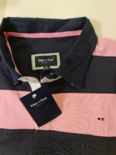 Polo Eden-Park de algodón elástico para hombre, Polo antipilling Eden para verano, Logo bordado de talla grande 3XL