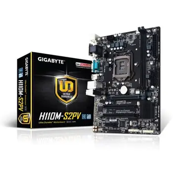 

Gigabyte Motherboard GA-H110M-S2PV - Socket LGA 1151 - DDR4 - 2133 MHz - 32 GB - GA-H110M-S2PV