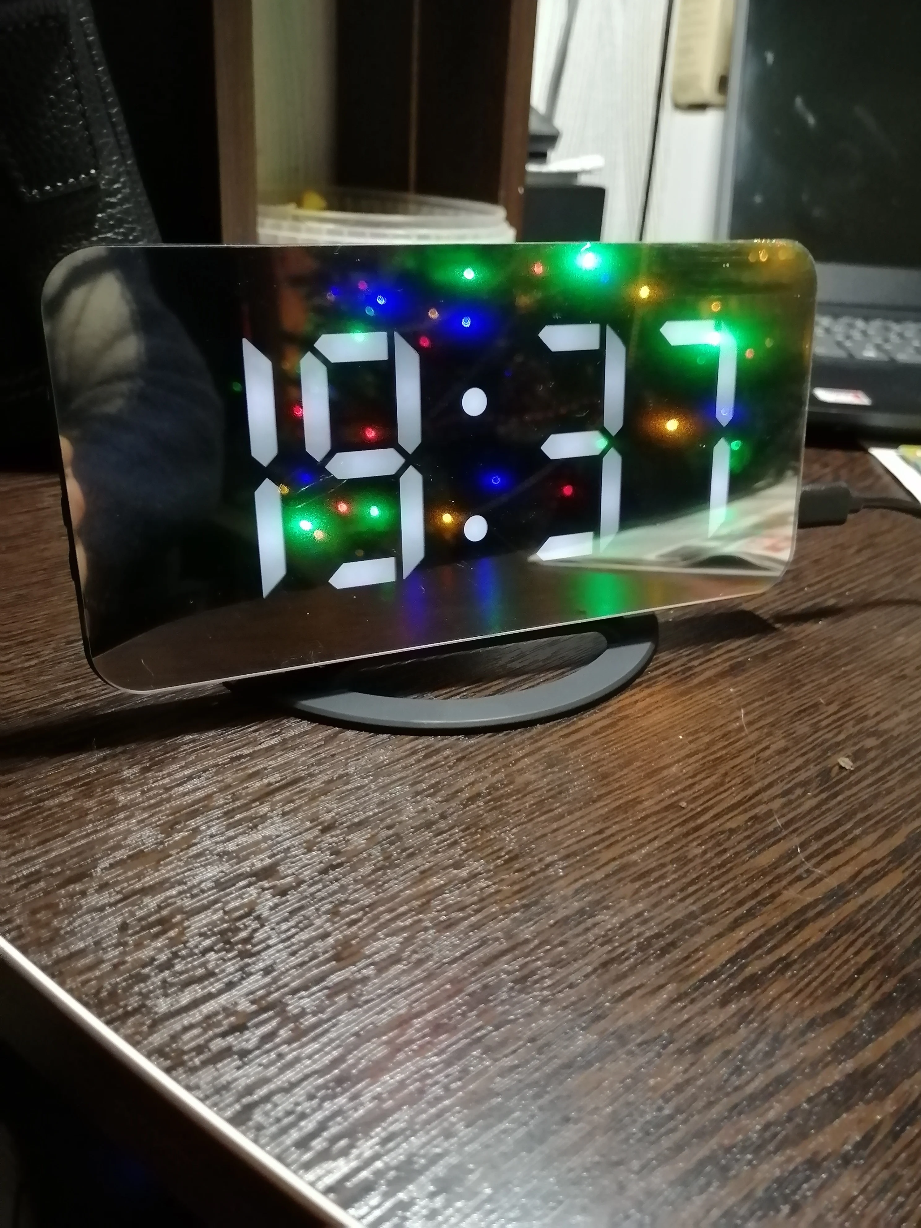 Classy Mini Digital LED Mirrored Alarm Clock