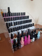 Organizador de exhibición de esmalte de uñas acrílico, 2-3-4-5-6-7 capas, manicura, cosméticos, soporte para presentación de joyería, caja de maquillaje de acrílico transparente