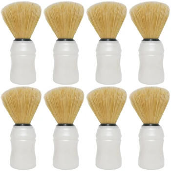 

8x Shaving Brush Plastic Handle Soft Synthetic Bristle
