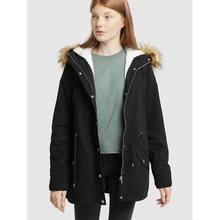 Green Parka de Mujer con y Pelo Verde Prado Burdeos Negro Piedra 100% Algodón Abrigo Moda El Corte Inglés - AliExpress Ropa de mujer