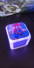 Figuras de acción de dibujos animados de Super Mario para niños, reloj con luz LED, despertador Digital colorido, decoración de escritorio