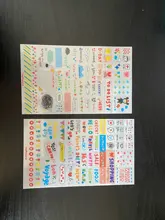 6 unidades/juego Kawaii, libro planificador de mercado de dibujo bonito, diario, decorar pegatinas de papelería, álbum de recortes transparente de PVC