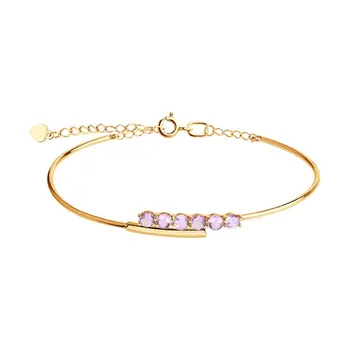 

Sokolov bracelet in gold with amethyst, fashion jewelry, 585, women's male