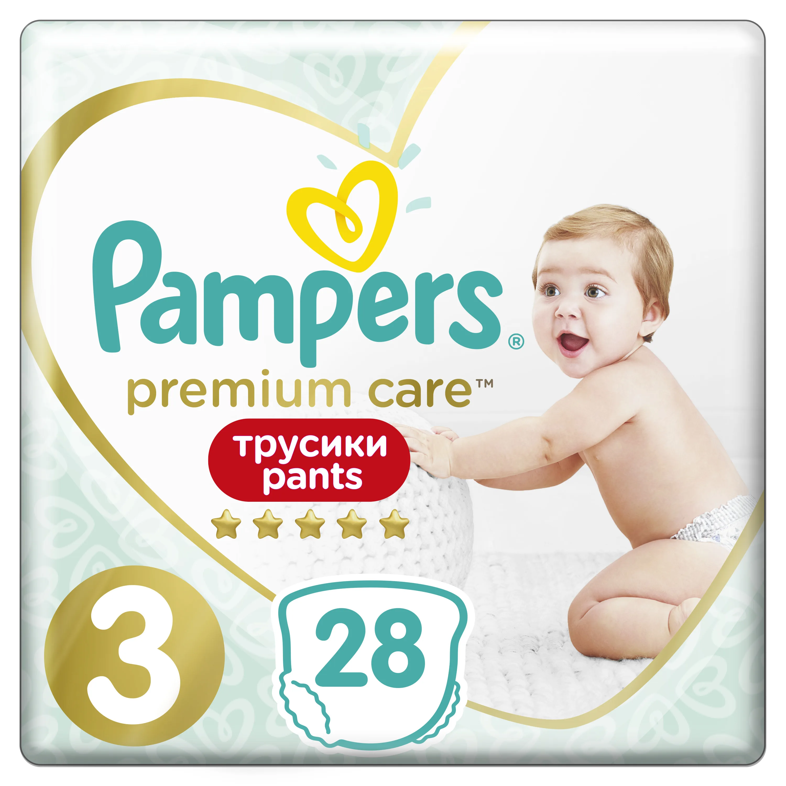 Трусики Pampers Premium Care 6-11 кг, размер 3, 28 шт