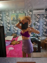 Minifalda con escote para mujer, minifalda abierta