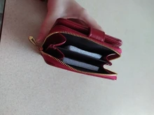 Cartera corta de PU para mujer, monedero pequeño rojo con cremallera y botón, monedero con bolsillo para monedas, gran oferta