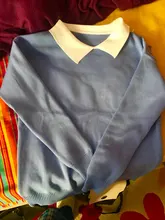 Women Sweater Pullovers Turn-Down-Collar White Knittted Preppy Long-Sleeve Kintwea Korean