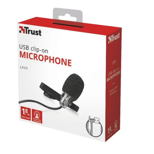 Петличный микрофон Trust Lava USB Clip-on(22487