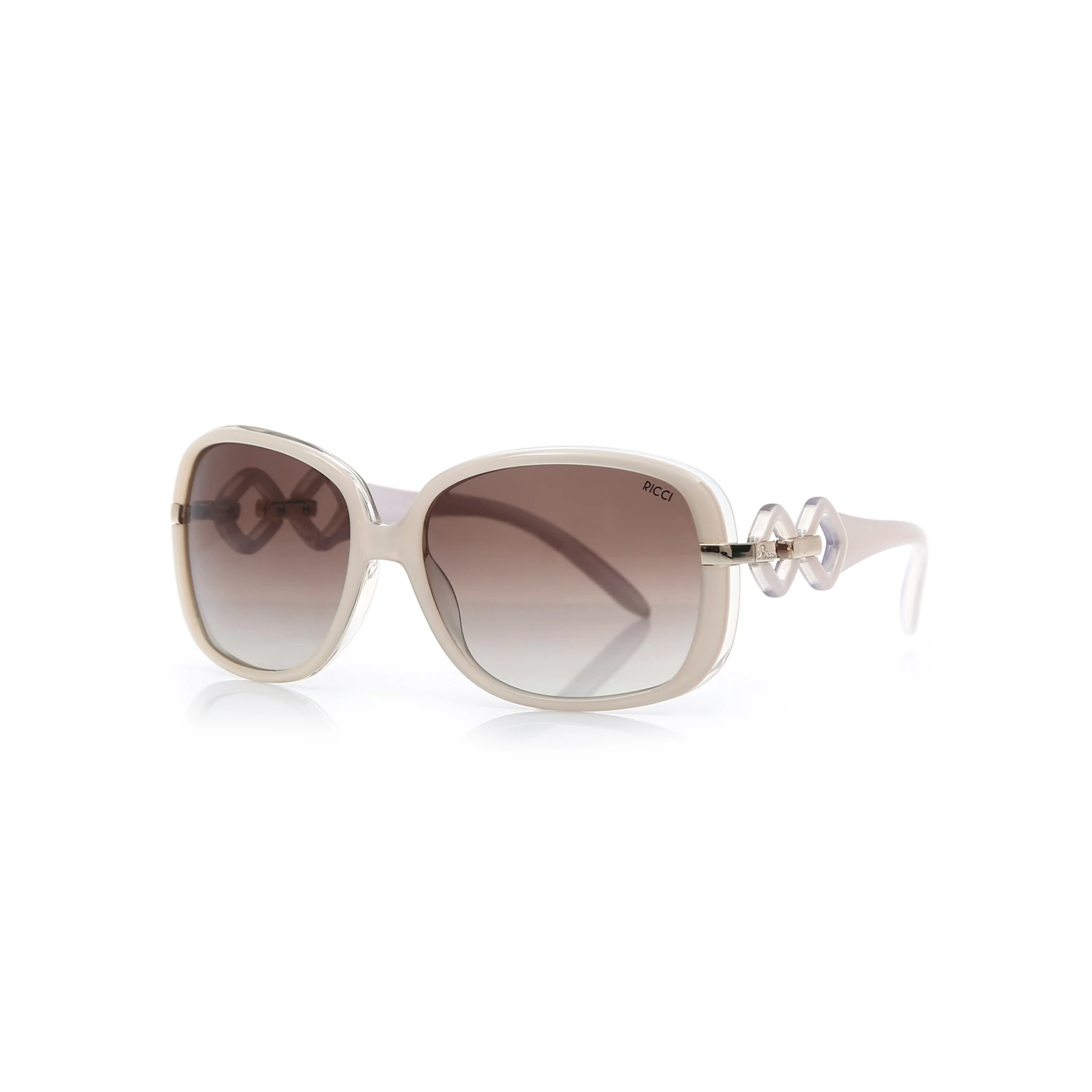 

Women's sunglasses dr 1824 14 bone cream organic rectangle rectangular 58-16-120 donato ricci