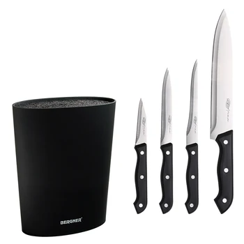 

Knife set's kitchen in stainless steel and tacoma universal Black color SAN ignacio Black & White