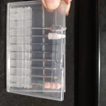 Caja de brocas acrílicas para uñas, contenedor de soporte de plástico para brocas de 20/30 , accesorio de exposición, 6/7/10/3/32 agujeros, 1 Uds.