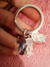 LLavero de acero inoxidable con grabado personalizado para niños y niñas, joyería con nombre, fecha, familia