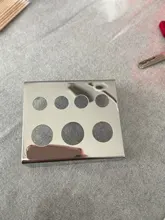 Soporte de copa de tatuaje de acero inoxidable, profesional, alta calidad, pigmento, tapa, soporte, 7 agujeros, suministro, 2 colores