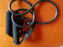 Bandas de resistencia de 5 niveles con asas, cuerda elástica para Yoga, ejercicio físico, banda con tubos para entrenamiento de fuerza en casa