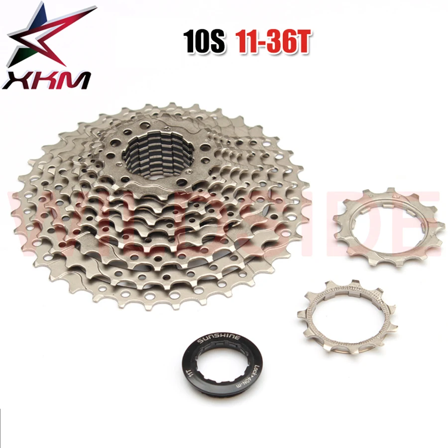 Горный велосипед SUNSHINE Free Wheel 10 скоростей s 11-36T для Shimano серебристый без колес