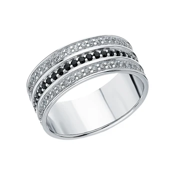

Silver ring with cubic zirconia sunlight sample 925
