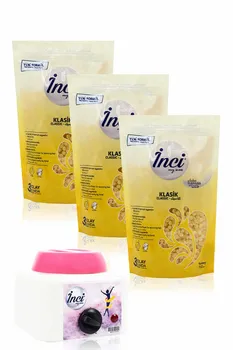 

Pearl waxing naturel 3 PCs 200 grams (total 600 gram) + waxing heater machine hard beads waxing, hair removal hair removal painless waxing