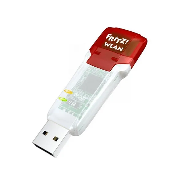 Wi-Fi сетевая карта Fritz! AC860 Wi-Fi 5 ГГц 866 Мбит/с USB прозрачный красный