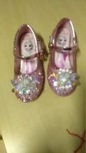 Disney-zapatos de princesa Elsa para niña, zapatos de vestir de dibujos animados de Frozen para niña, zapatos de fiesta de moda con tacones altos, regalo de Navidad