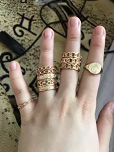 DIEZI-Conjunto de anillos para articulaciones estilo Hip Hop para mujeres y niñas, sortijas bohemias, Color dorado, Estilo Vintage