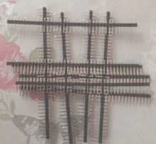 10 Uds 40 Pin 1x40 sola fila macho y hembra 2,54 conector de pines divisible de para Arduino negro