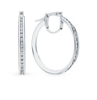 

Silver earrings with cubic zirconia sunlight sample 925