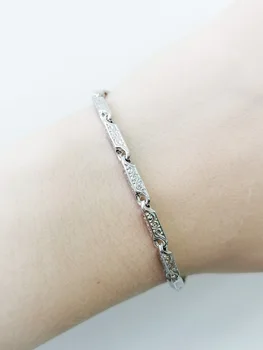 

Bracelet samorodki jewelry 925 sterling silver, plating rhodium plating
