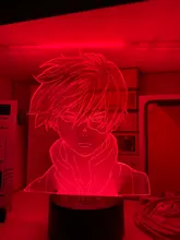 Lamp Bedroom-Decor Gift Led-Night-Light Acrylic Academia Face-Design Anime Shoto Todoroki