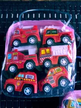 6 uds juguete de modelo de coche atrás coche vehículo móvil camión de bomberos modelo Taxi chico Mini juguetes regalo Diecasts juguete para los niños