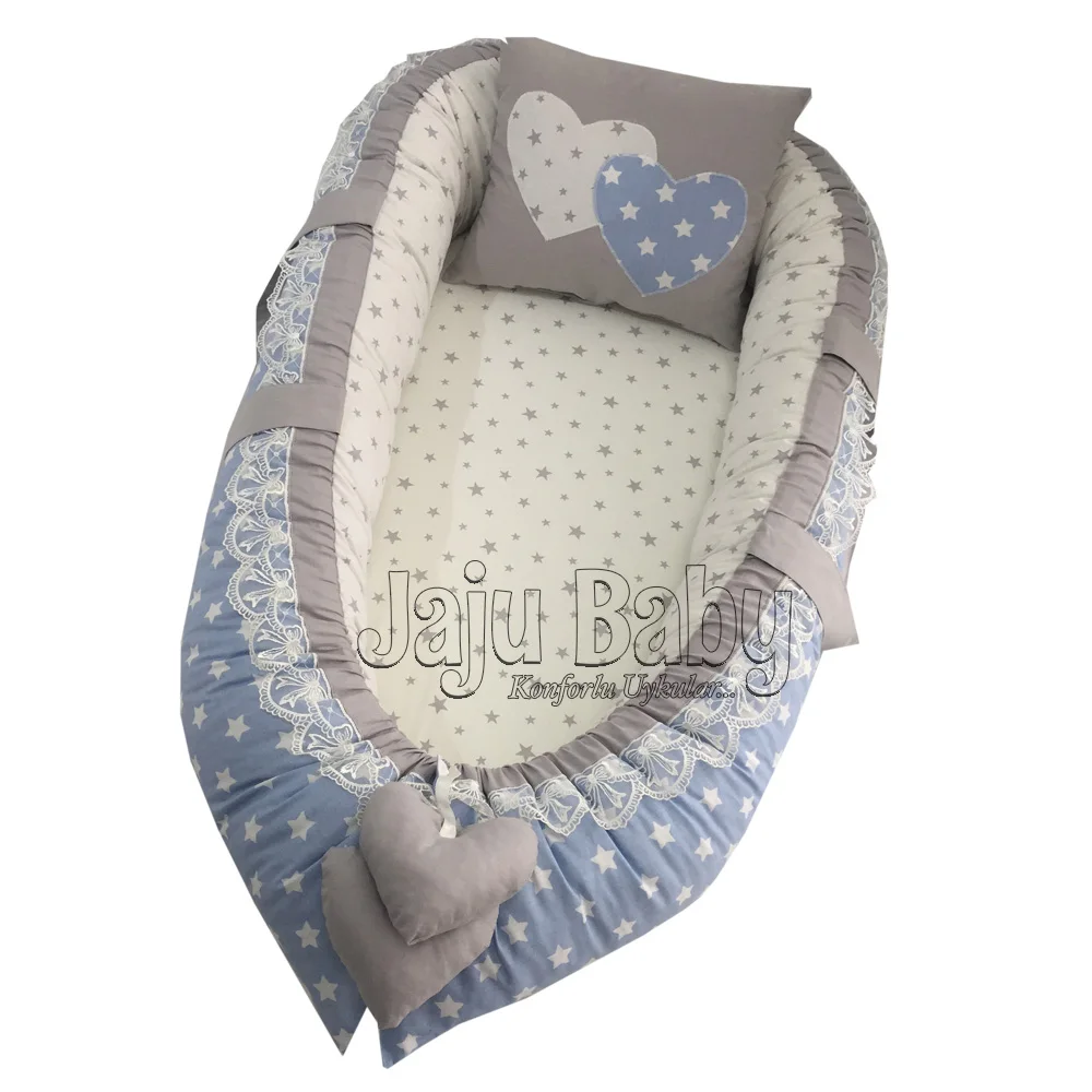 Ортопедическое детское гнездо Jaju Babynest с синей звездой|Наборы постельного белья| |