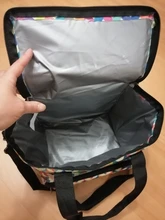 Bolsa de almuerzo Oxford de doble nevera en capas, bolso de almuerzo térmico con aislamiento impreso, bolsa de hombro portátil, bolsa de caja de Almuerzo