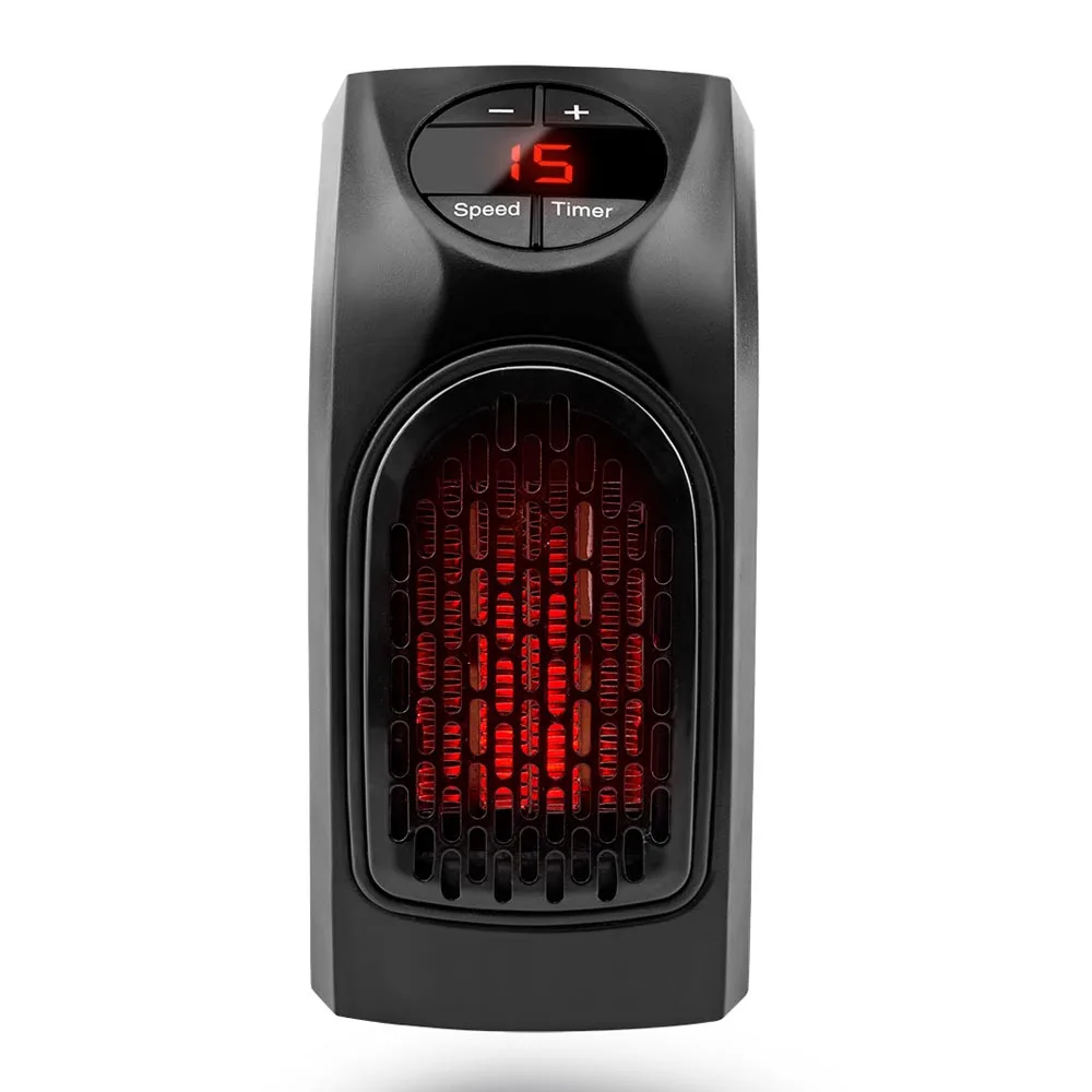 Portable heater with Digital display 400W(0 °C)350W(25 °C), programmer,  constant heat, speed regulator, thermo-ceramic - AliExpress