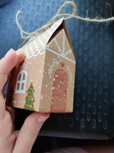 Gift-Bags Boxes Guests-Packaging Merry-Christmas Deer Candy Stickers No Party with Snowflakes
