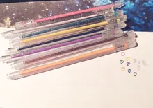 Juego de 8 colores de pluma con brillo, resaltador que cambia de Color, marcador de Flash, Gel, plumas de dibujo, álbum de recortes, diario, papelería, escuela