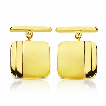 

Cufflinks 18k gold square trevilla 14mm. Matte and shimmer [AA2640]