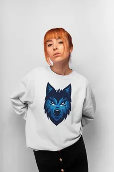 

Angemiel Wear Blue Wolf Women Sweatshirts