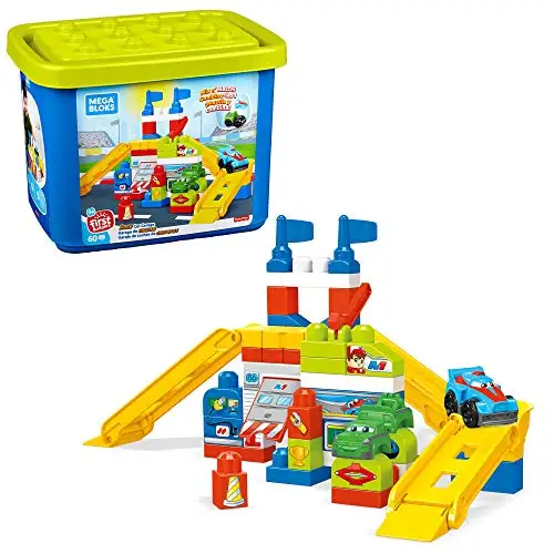regalo para niños +1 año Mattel GYH94 Mega Bloks Coche para construir Vehículo de juguete de bloques de construcción