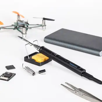 

TS80 Mini Portable Electric Soldering Iron Adjustable Temperature Digital Solder Station with OLED Display USB Type C Power Jack